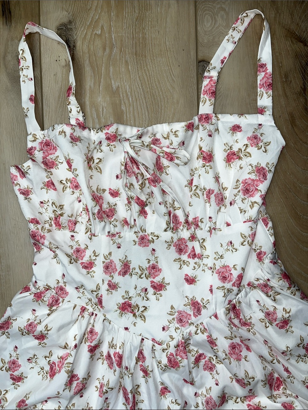 Scarlet Darkness Floral Milkmaid Cottagecore Pin-up Boho Midi Dress Size M NEW - Picture 4 of 8